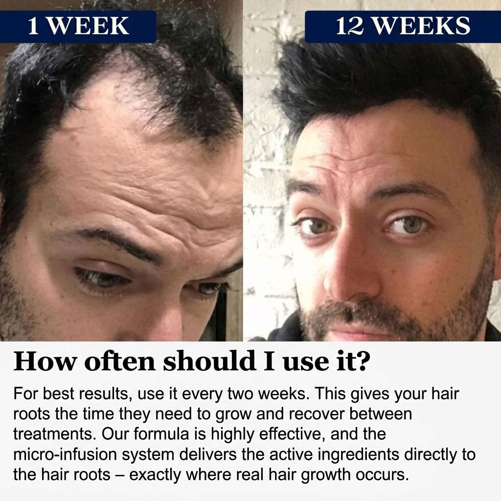 Glowholic Men - Anti-Hair Loss Starter Set - Micro-Needling Infusion for Home Use